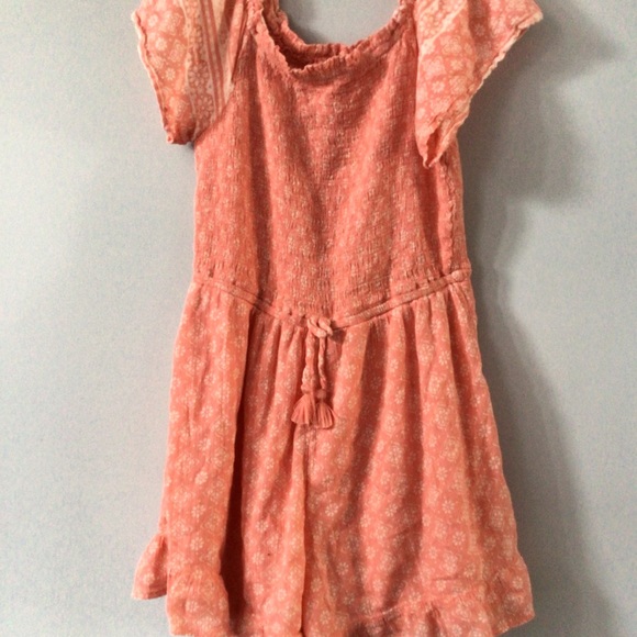 Justice Girls Pink Coral Summer Romper Size12girls - Picture 2 of 3